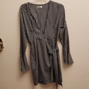 Faithfull the brand Kamari striped wrap dress